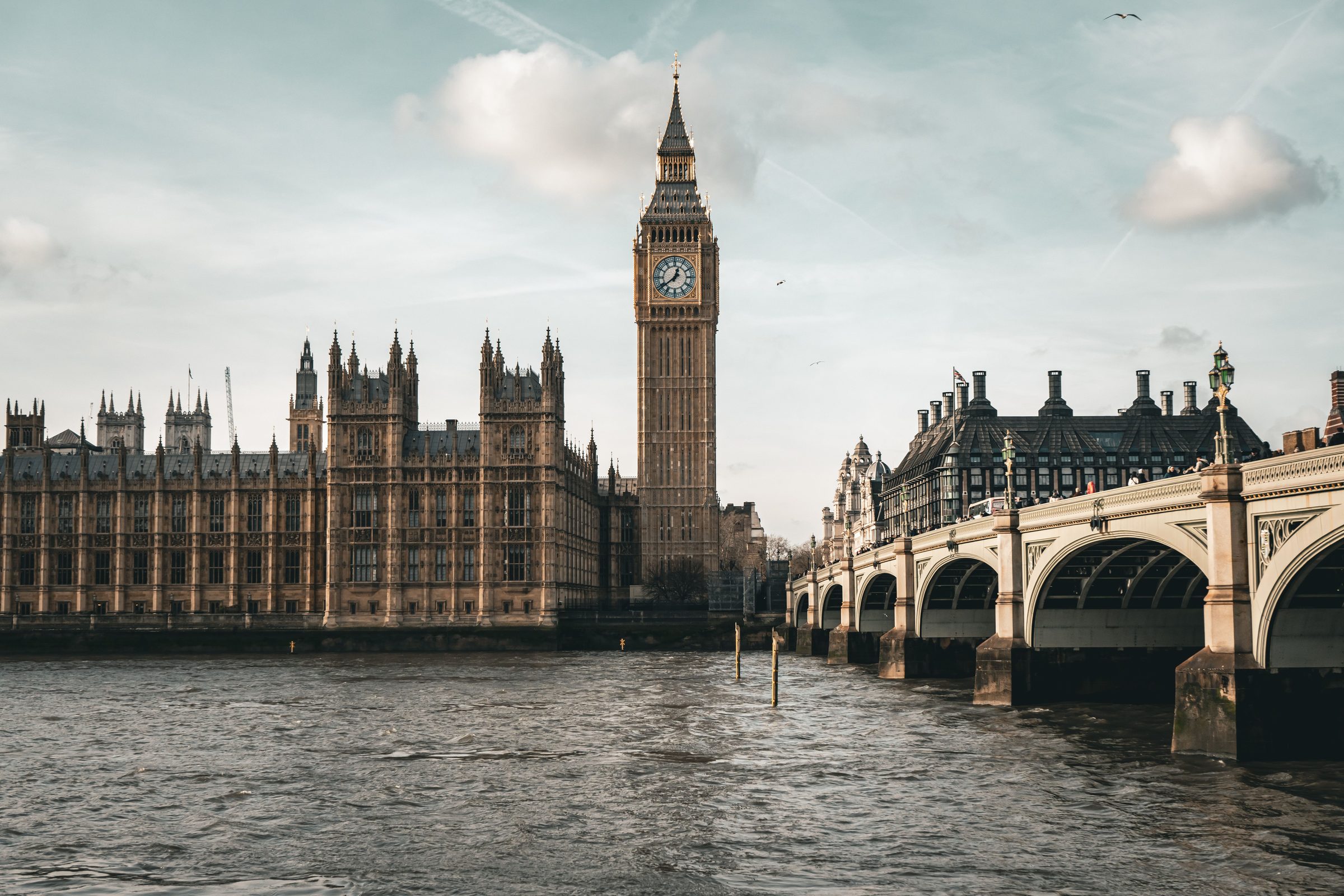 Skyline van Londen met karakteristieke bezienswaardigheden.